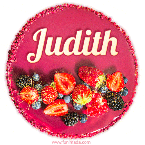 Happy Birthday Cake with Name Judith - Free Download