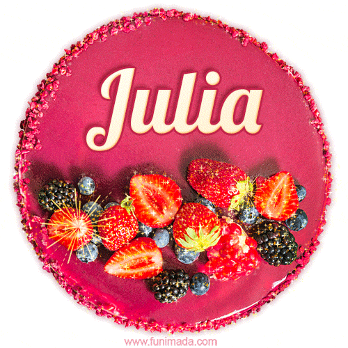Happy Birthday Cake with Name Julia - Free Download