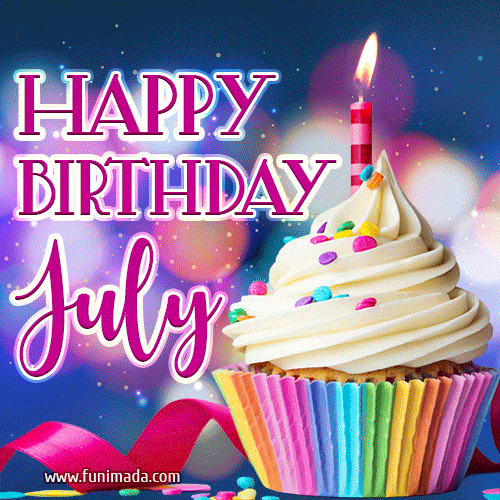 Happy Birthday July - Lovely Animated GIF