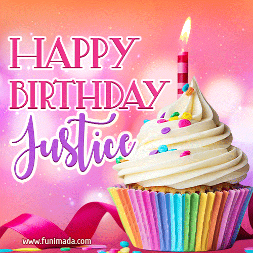 Happy Birthday Justice - Lovely Animated GIF