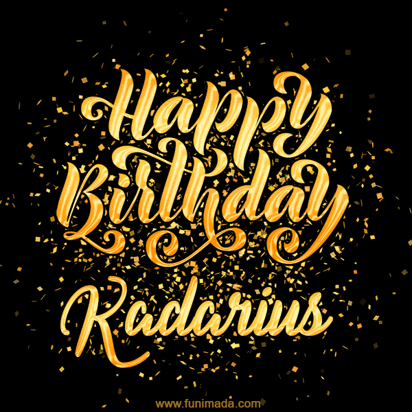 Happy Birthday Card for Kadarius - Download GIF and Send for Free