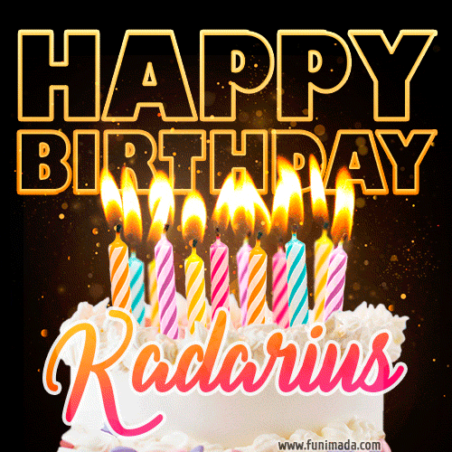 Kadarius - Animated Happy Birthday Cake GIF for WhatsApp