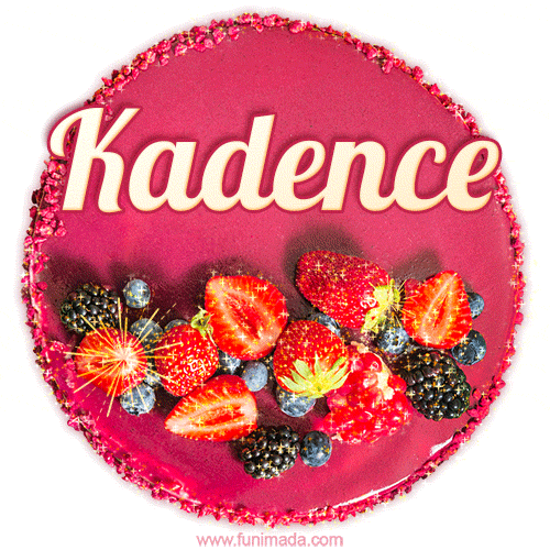 Happy Birthday Cake with Name Kadence - Free Download