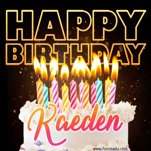 Kaeden - Animated Happy Birthday Cake GIF for WhatsApp