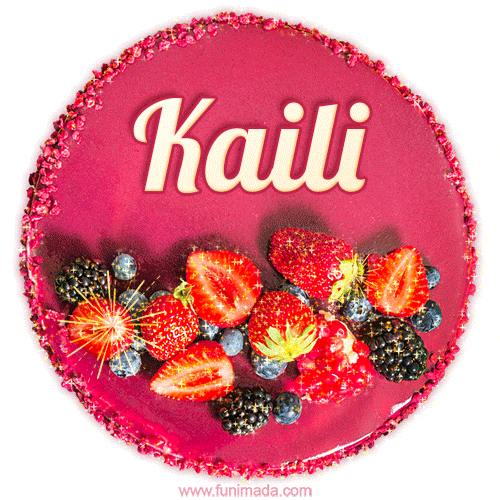 Happy Birthday Cake with Name Kaili - Free Download
