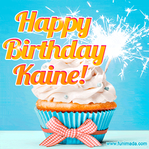 Happy Birthday, Kaine! Elegant cupcake with a sparkler.