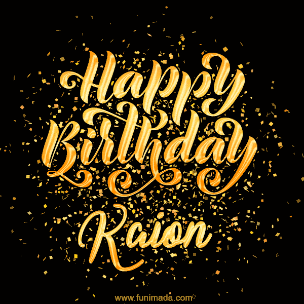 Happy Birthday Card for Kaion - Download GIF and Send for Free