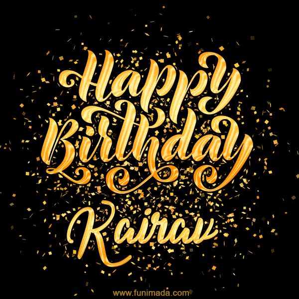 Happy Birthday Card for Kairav - Download GIF and Send for Free