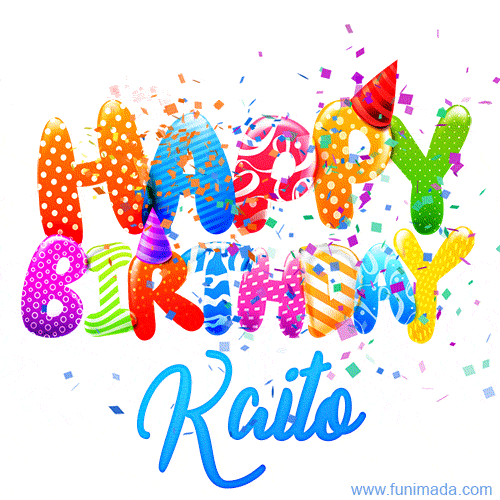 Happy Birthday Kaito - Creative Personalized GIF With Name