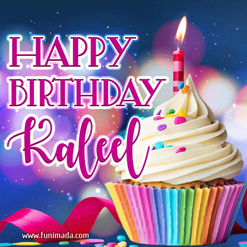 Happy Birthday Kaleel - Lovely Animated GIF