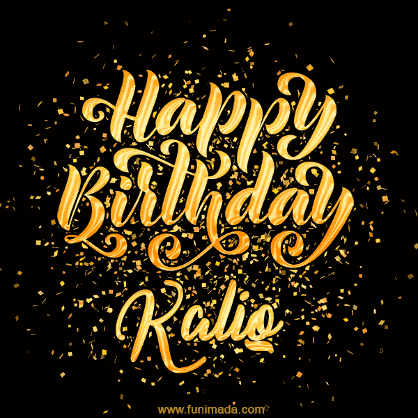 Happy Birthday Card for Kaliq - Download GIF and Send for Free