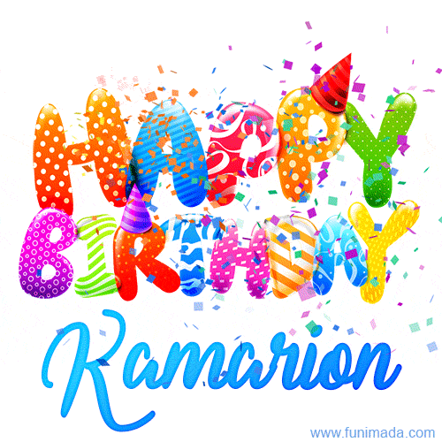 Happy Birthday Kamarion - Creative Personalized GIF With Name