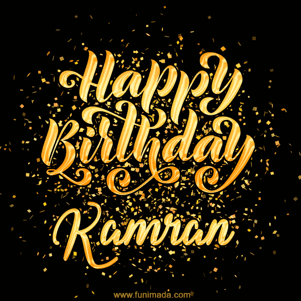 Happy Birthday Card for Kamran - Download GIF and Send for Free