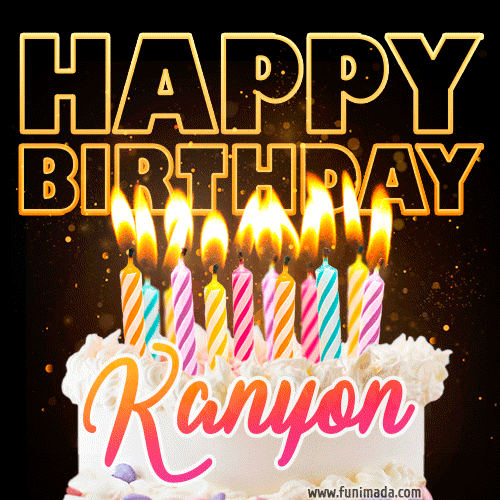 Kanyon - Animated Happy Birthday Cake GIF for WhatsApp