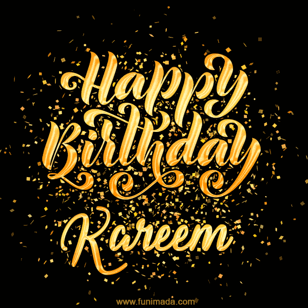 Happy Birthday Card for Kareem - Download GIF and Send for Free