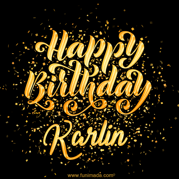 Happy Birthday Card for Karlin - Download GIF and Send for Free