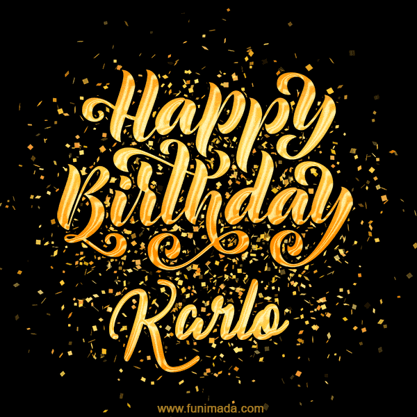 Happy Birthday Card for Karlo - Download GIF and Send for Free