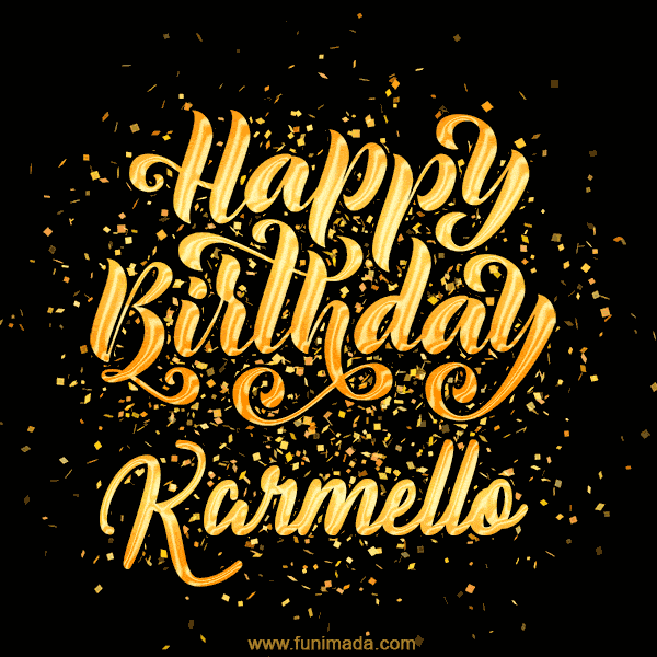 Happy Birthday Card for Karmello - Download GIF and Send for Free