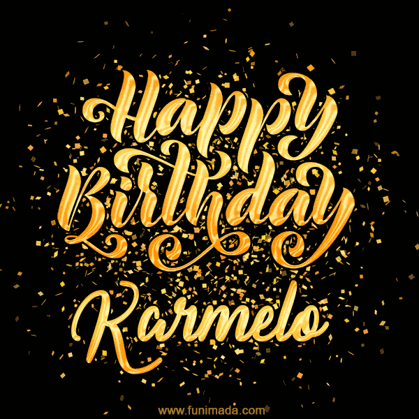Happy Birthday Card for Karmelo - Download GIF and Send for Free
