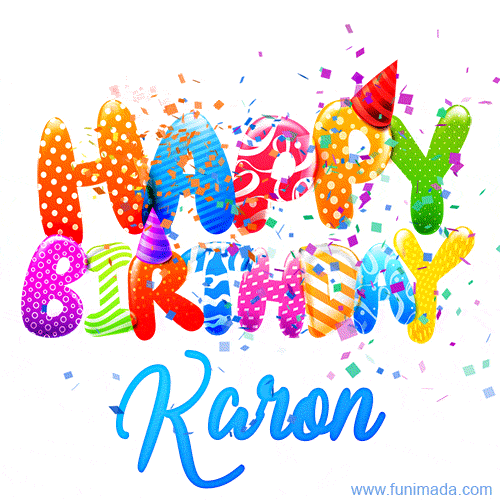 Happy Birthday Karon - Creative Personalized GIF With Name