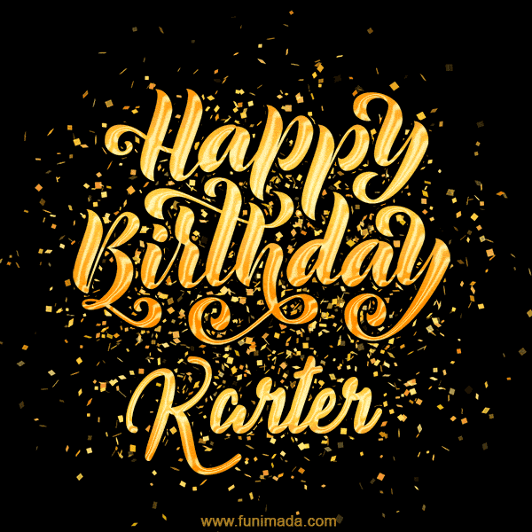 Happy Birthday Card for Karter - Download GIF and Send for Free