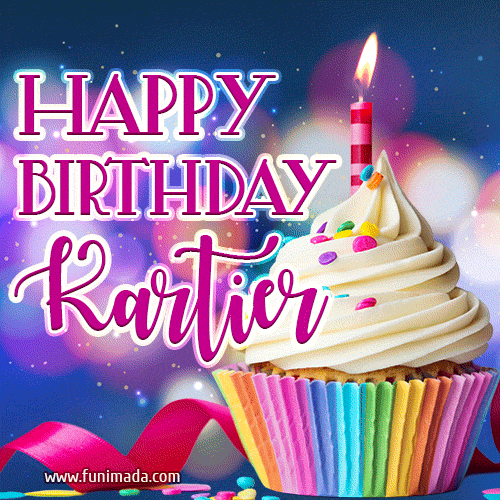 Happy Birthday Kartier - Lovely Animated GIF