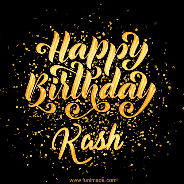 Happy Birthday Card for Kash - Download GIF and Send for Free
