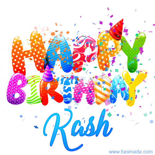 Happy Birthday Kash - Creative Personalized GIF With Name