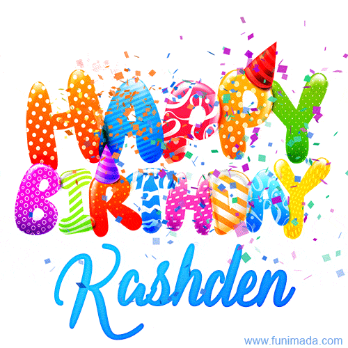 Happy Birthday Kashden - Creative Personalized GIF With Name