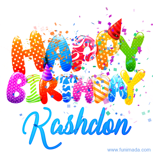 Happy Birthday Kashdon - Creative Personalized GIF With Name