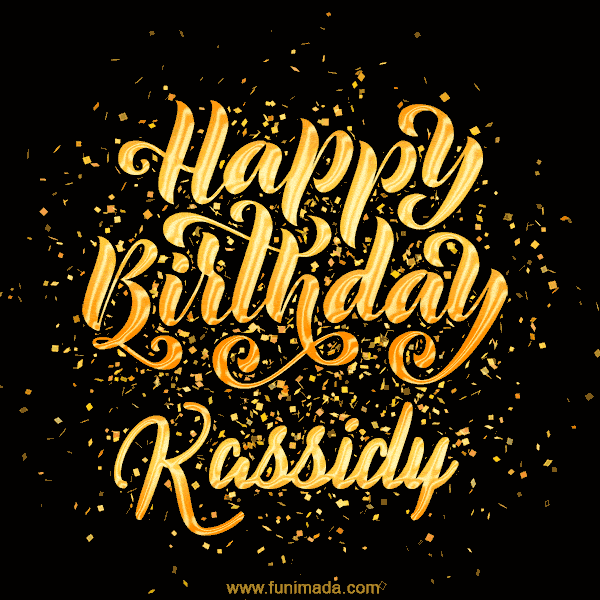 Happy Birthday Card for Kassidy - Download GIF and Send for Free