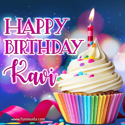 Happy Birthday Kavi - Lovely Animated GIF