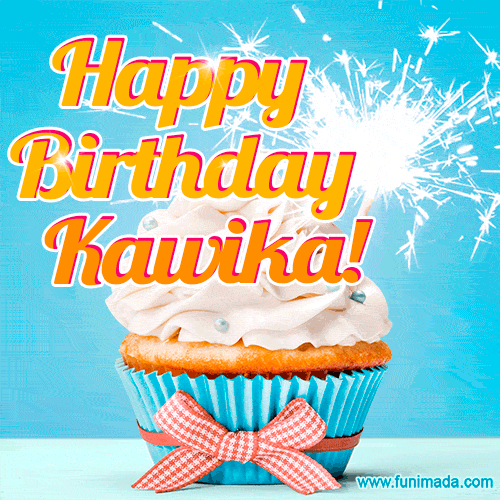 Happy Birthday, Kawika! Elegant cupcake with a sparkler.