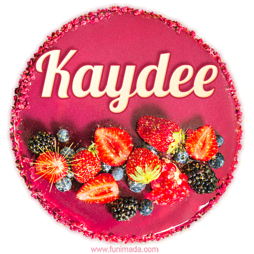 Happy Birthday Cake with Name Kaydee - Free Download