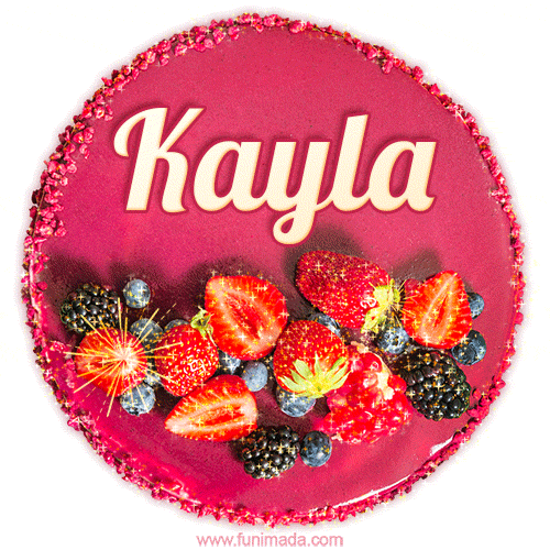 Happy Birthday Cake with Name Kayla - Free Download