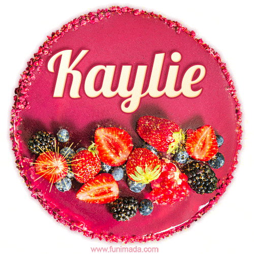 Happy Birthday Cake with Name Kaylie - Free Download
