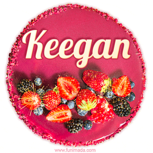 Happy Birthday Cake with Name Keegan - Free Download