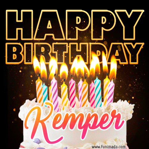 Kemper - Animated Happy Birthday Cake GIF for WhatsApp