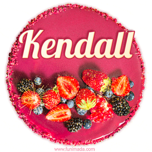 Happy Birthday Cake with Name Kendall - Free Download