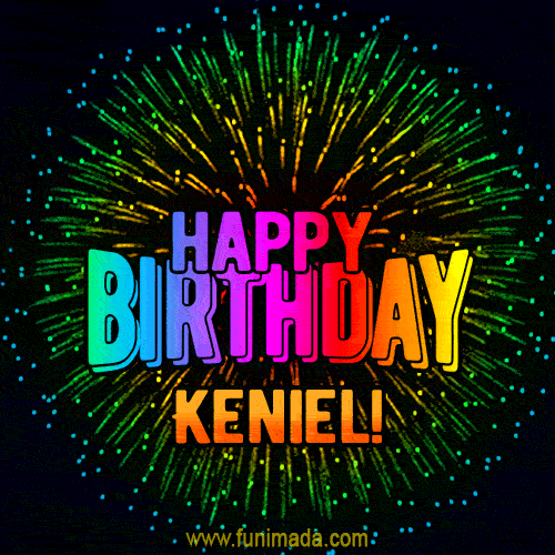 New Bursting with Colors Happy Birthday Keniel GIF and Video with Music