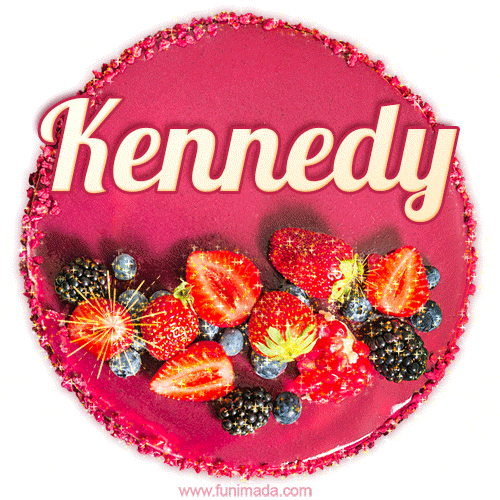 Happy Birthday Cake with Name Kennedy - Free Download