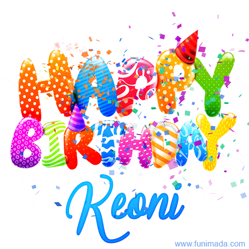 Happy Birthday Keoni - Creative Personalized GIF With Name
