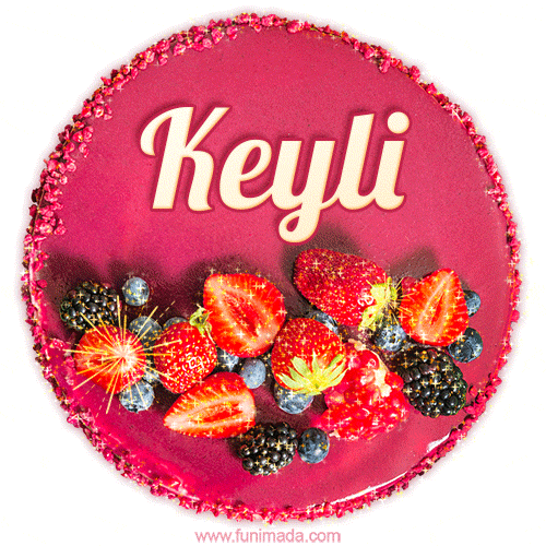 Happy Birthday Cake with Name Keyli - Free Download