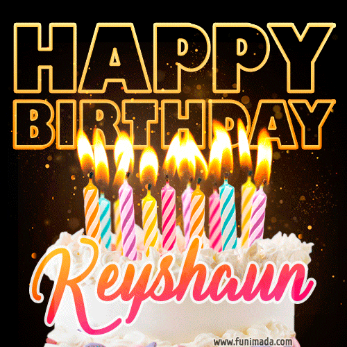 Keyshaun - Animated Happy Birthday Cake GIF for WhatsApp