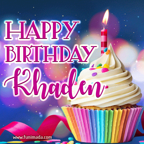 Happy Birthday Khaden - Lovely Animated GIF
