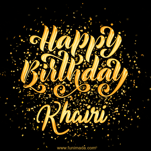 Happy Birthday Card for Khairi - Download GIF and Send for Free