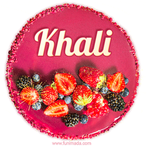 Happy Birthday Cake with Name Khali - Free Download