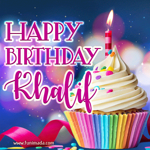 Happy Birthday Khalif - Lovely Animated GIF