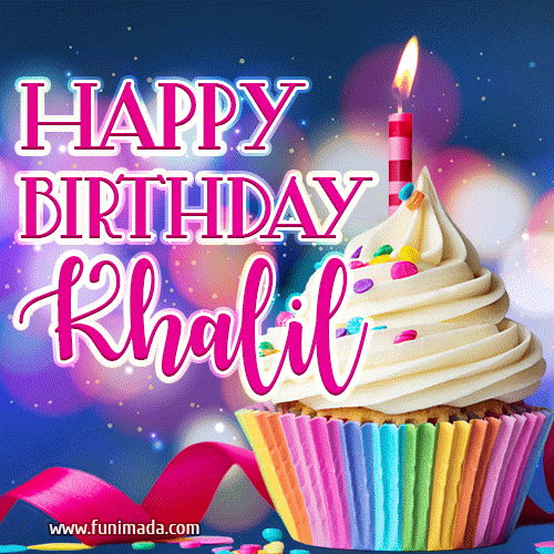 Happy Birthday Khalil - Lovely Animated GIF
