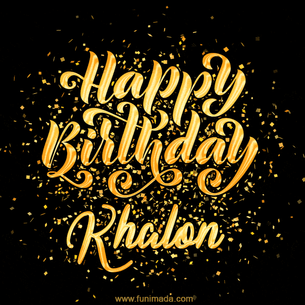 Happy Birthday Card for Khalon - Download GIF and Send for Free
